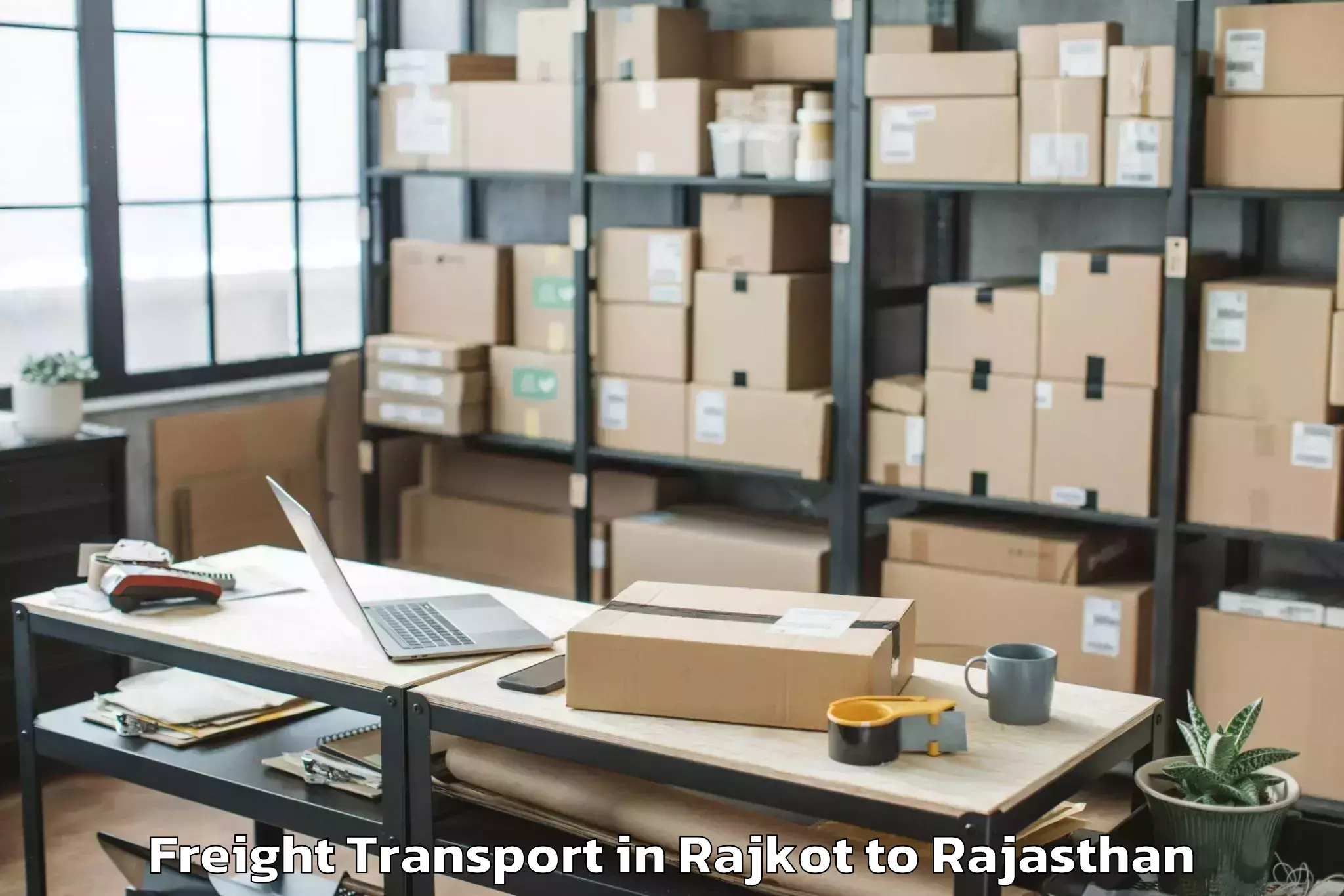 Book Rajkot to Ladnu Freight Transport Online